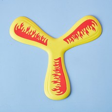 戶外兒童迴旋鏢玩具：柔軟安全迴力鏢，幼兒園運動首選，趣味飛去來器, ST3007-黃色, 1個