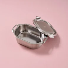 優質不鏽鋼便當盒，輕巧便攜密封防漏，健康午餐首選, 不鏽鋼, 1個