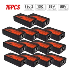 1-30PCS 2 포트 PoE 익스텐더 Ip 포트 용 100Mbps POE 익스텐더 최대 NVR IP 카메라 AP IP 용 100m 전송 익, 08 2 Ports-15PCS