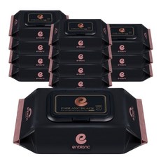 앙블랑 세이프 블랙 20매 휴대용 캡형 12팩 아기물티슈, 78g, 12박스