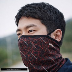 귀걸이형 쿨 넥워머 마스크 자외선 차단 남여공용 스카프, 07 블랙레드라인, 1개