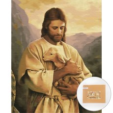 ARTJOY 數字油畫DIY組 40*50cm, 善牧與羊款, 1組