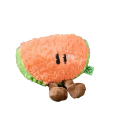 柔軟絨毛材質, 貓薄荷水果發聲玩具-兩腳西瓜, 1個
