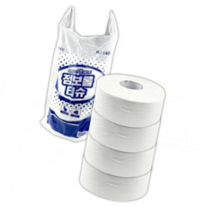 휴지 점보롤티슈 화장지 2겹 4롤 D 140m, 본상품