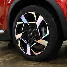 아이리온 더뉴 싼타페 호환 차량 용품 호환 20인치 휠마스크 튜닝, 18인치_헤어라인블랙_더뉴싼타페, 1세트