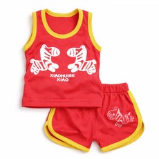 보니또 유아 나시 상하복 반바지+나시티 아기 여름옷 포니 남아 트레이닝세트 여아 실내복 아기옷