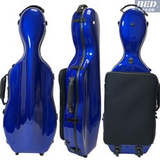 琴盒中提琴琴盒15/16/17寸地輪方形中提琴盒可調節尺寸多色中提琴玻璃鋼盒地輪樂器配件提琴盒, 寶藍(地輪), 1個