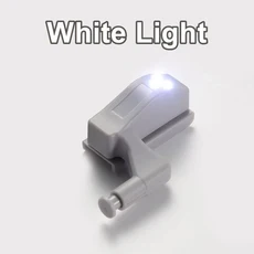 LED 내부 힌지 램프 캐비닛 유도 조명 범용 옷장 센서 침실 주방 야간 10 개, 01 Cold White, 02 10PCS with battery, 1개