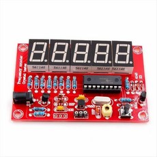 DIY 디지털 LED 주파수 카운터 1Hz-50MHz 수정 발진기 미터 테스터 키트 5 자리 디지털 튜브 디스플레이 DIY 키트, 1개, 기본