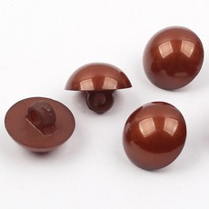 콩단추 하프단추 반콩 눈알 15mm 20개, 브라운