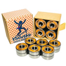 나이브브 스케이트 베어링 8mm 6팩 정밀도 608 쿼드 인라인 롤러 더비 스케이트보드 롱보드 스쿠터빈 오렌지, Vintage Pink, 627 / 7mm