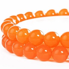 6mm 천연 오렌지 칼세도니 라운드 비즈 - 주얼리 제작 DIY 팔찌 목걸이용 벌크 원석 60개 크리스탈 스트레치 코드 포함 공예 선물용 스톤 161162