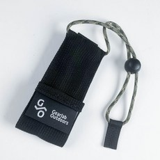 戶外活動必備防丟打火石套組收納包，登山露營求生小包，輕巧便攜，堅固耐用, 1個, 橘色