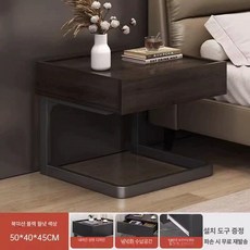 월넛 협탁 침대옆 수납 선반 엔틱 독서 틈새 거실, 조립형, 1개, 베스트셀러 노스아메리칸 블랙 50x40x45