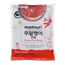 바이오마켓_무말랭이무침 1kg/맛누리, 1kg, 3개