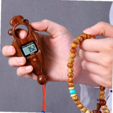 염주 전자 108배 백팔배 카운트 손가락 계수기 디지털 59000EA 1EA, 02카운터108배-브라운