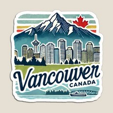 냉장고 자석 기념품 밴쿠버 브리티시 비아 캐나다 Abstra 토이 주최자 홀더 귀여운 자기 홈, Small