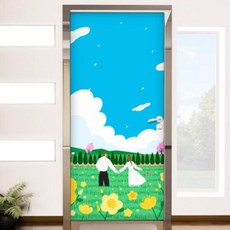 아트박스/꾸밈 pd768-봄날맞이01_현관문시트지, 2.그네, 2.그네