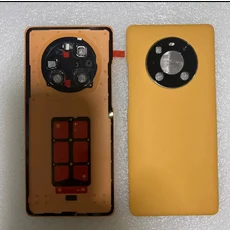 화웨이 메이트 40 프로용 AAA+급 후면 유리 커버 카메라 프레임+플래시 포함 배터리, 05 Yellow