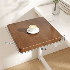 접이식 확장 선반 호두판 이동식 무타공 연장 원룸, 1개, 월넛 보드 17.5 x 25 화이트