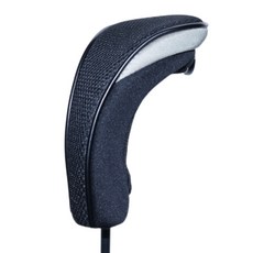 교체용 골프 클럽 하이브리드 헤드커버 헤드 보호 커버 번호 태그, 검은색