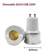 Led 전구 미니 gu10 35mm 스포트라이트 5w 밝기 조절 mr16 스팟 각도 거실 테이블 램프 작은, 01 2700k to 3500k, 01 아니다, 01 GU10 110V