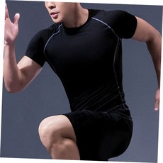 남성츄리닝바지 남성 트레이닝 상의 반팔 운동복 헬스복 2컬러