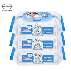 貝恩Baan 全新配方嬰兒保養柔濕巾 (80抽X3包/袋) EDI超純水濕巾 純水濕巾 嬰兒濕巾 低敏 親膚, 1個