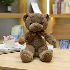 可愛泰迪熊毛絨公仔 兒童禮物, 深棕色:30 cm, 1個
