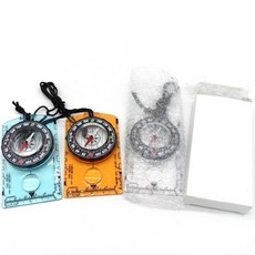 多功能平板底圖尺指南針 測繪羅盤 指北針比例尺 瑪瑙機芯指向準確 戶外用品, 1個, 顏色隨機, 顏色隨機