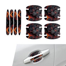 MOXRUQ 자동차 도어 핸들 스크래치 프로텍터 8개 긁힘 방지 컵 프로텍터 페인트 보호 필름 대부분의 자동차에 범용 스타일 5 220710, 4 PCS #Style 1