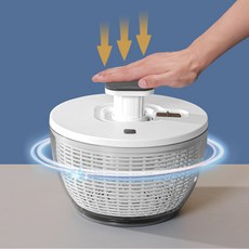 按壓蔬菜脫水器水果甩幹器家用大容量脫水機廚房小工具沙拉瀝水籃, 1個, 如圖