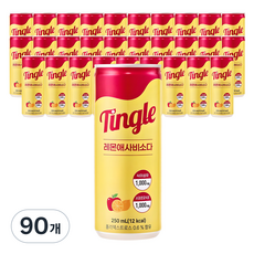 Tingle 레몬애사비소다, 250ml, 90개