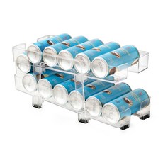 호밍사이 확장형 음료 맥주캔 정리 트레이 냉장고 캔 정리랙 음료 자동 디스펜서, 투명색, 1개