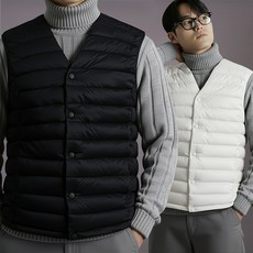 스댕클럽 남녀공용 빅사이즈 기본 V넥 초경량 패딩 조끼 SCM1011