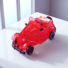 입체 퍼즐 빨강자동차 사은품 수집 그림, 단품/53조각