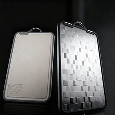 316不鏽鋼雙面砧板，生熟食分離，防滑設計，附磨刀器，大尺寸, 1個, 如圖