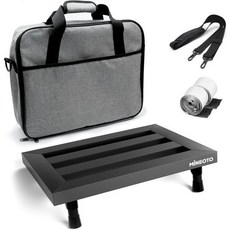 기타 페달 보드 가방 케이스 14"x10" 알루미늄 합금 1.4파운드 초경량 소형 효과 캐리백 포함