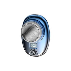 迷你 USB乾濕兩用 電量顯示 鋁合金電動刮鬍刀, A-漸變藍