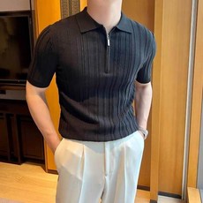 2026男士夏季POLO衫 短袖涼感衣 高爾夫球衫 休閒拉鍊翻領針織T恤 馬球衫 運動上衣 吸濕排汗都會商務休閒衫