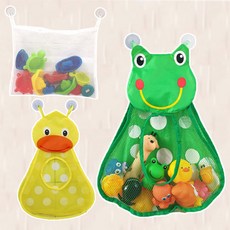 욕실 장난감 정리 그물망 물빠짐 바구니 목욕 놀이 화장실 용품 샤워 수납함 주머니 보관, 1. 흰색 대형, 1