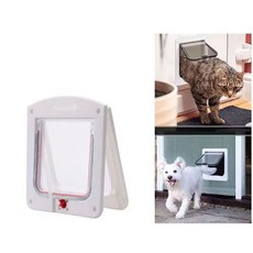 안전문 반려견 펫도어 방묘문 출입문 애견 방묘창 반려묘 97124pc 1(EA), 흰색
