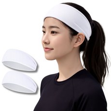 로로포우 프리다이빙 헤어밴드 스노쿨링 스포츠, 2개, 화이트+화이트