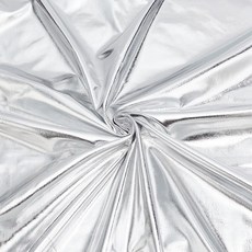 폴리에스터 스판 은색 원단 탄성 패브릭 크리스마스 의류 공예 DIY 장식 소품 100x150x0.04cm, 1개
