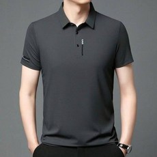 polo衫男涼感衣休閒上衣商務運動衣寬鬆透氣翻領速乾男上衣吸濕排汗薄短袖短袖polo衫中年男裝衣服登山工作服高爾夫羽球衣-