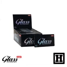 H Market 巴西原裝進口 Glass 透明捲菸紙 1 1/4 76mm 菸紙 捲煙紙 420 Joint, 1個, 1盒 (24包入)