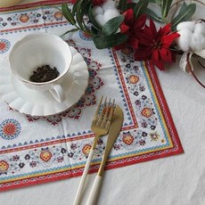 테이블매트로도 좋은 독일 페어립 파티플 냅킨, 레드유니크, 1개, 1개입