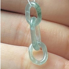 A1141 天然翡翠 危料 三環 24.8*7.7*1.9mm, 單個,隨機, 1個