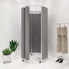 간이 탈의실 이동식 피팅룸 코너 옷가게 행사 원형, 직경 90x200 F