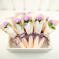 한송이 꽃다발 10다발, 10개, 라이트퍼플
